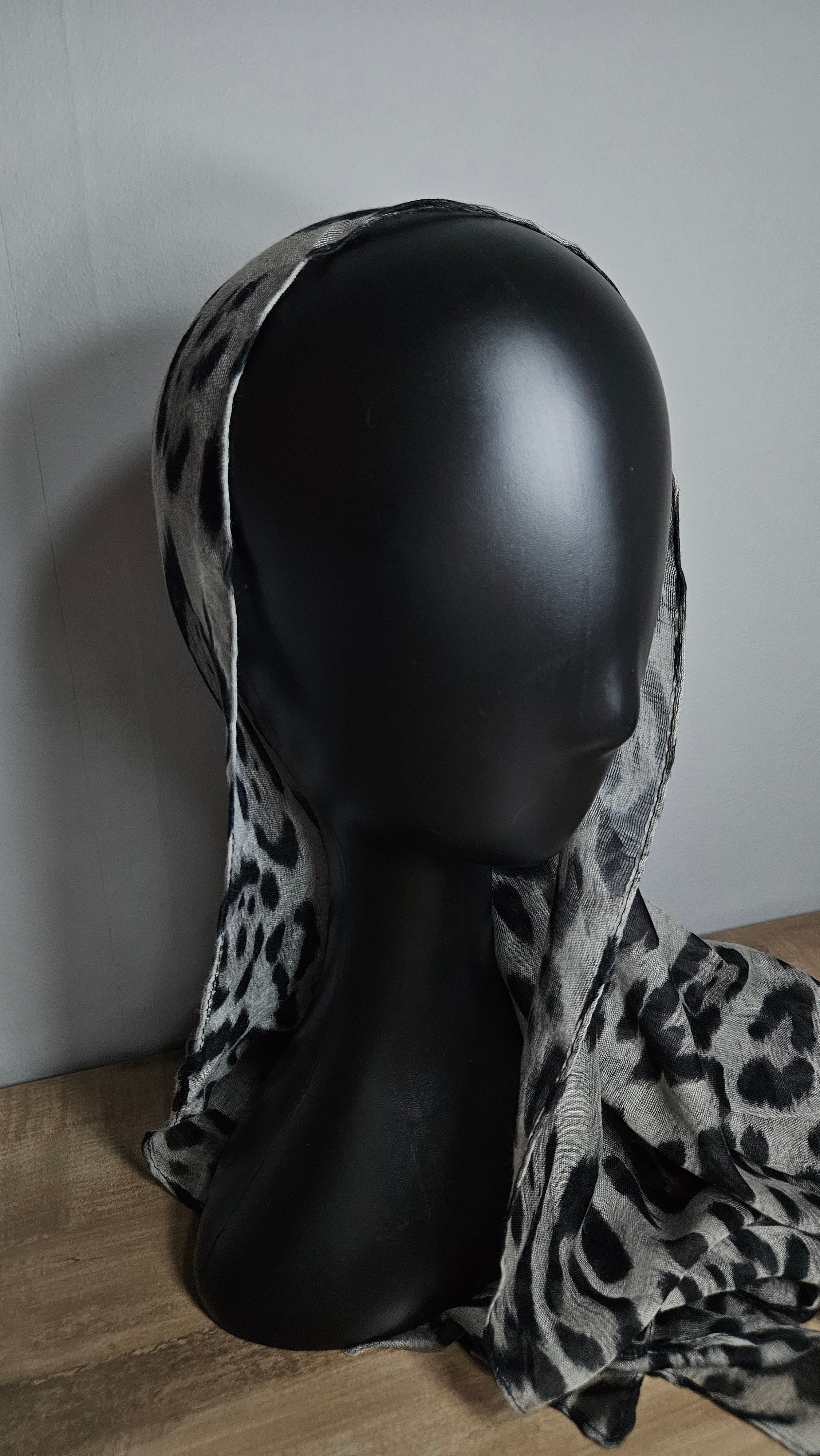 Printed Modal - Snowy Leopard